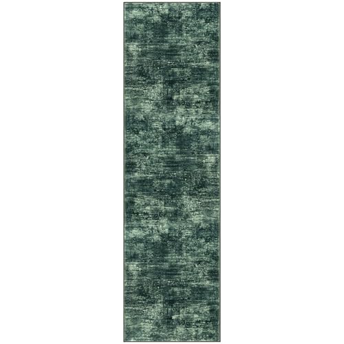 Abstract Runner Rug 3x10 Ft Washable Runners for Hallways (Dark Green / 3' x 10' (Rectangular))