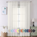 Ivory Curtains 108 inches Extra Long 2 Panels Set (40"W x 108"L (Pack of 2) / Ivory)