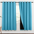 100% Blackout Window Curtain Panels (Teal Blue / 70"W x 72"L (Pack of 2))