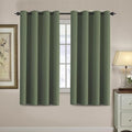 Blackout Curtain for Living Room Thermal Insulated Window Treatment Curtain Extra Long 63 inch Length Energy Saving Solid Grommet Top Blackout Drape (52"W x 63"L (Pack of 1) / Bronze Green)