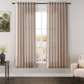 Oatmeal Linen Curtains 63 Inches Length 2 Panels Set for Living Room Back Tab Pocket Light Filtering Semi Sheer Drapes Modern Farmhouse Boho Cotton Linen Textured Window Curtain 52X63 (52"W x 63"L (Pack of 2) / Oatmeal)