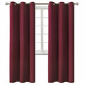 Burgundy Blackout Curtains for Living Room 84 Inch Long (Burgundy / 42"W x 84"L (Pack of 2))
