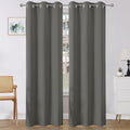 Blackout Curtains 108 Inches Long 2 Panels Set (Light Grey / 37"W x 108"L (Pack of 2))