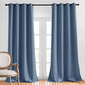 Bedroom Room Darkening Curtains (Stone Blue / 52"W x 95"L (Pack of 2))