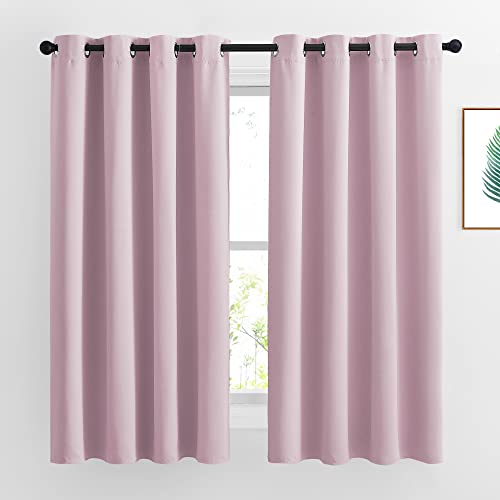 Blackout Curtains for Girls Room (Baby Pink / 52"W x 63"L (Pack of 2))