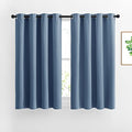 Half Window Curtains for Bedroom (Stone Blue / 52"W x 54"L (Pack of 2))