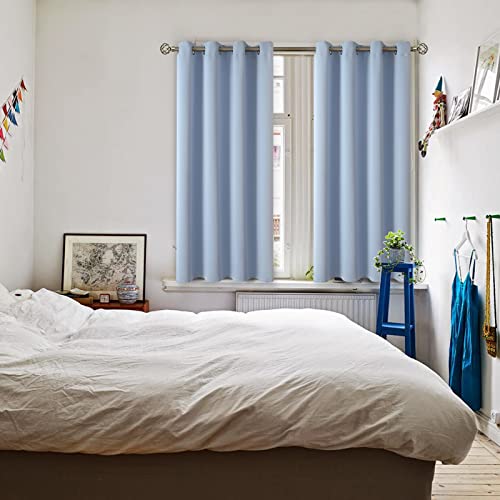 Blackout Curtains for Living Room (Spa Blue / 52"W x 45"L (Pack of 2))
