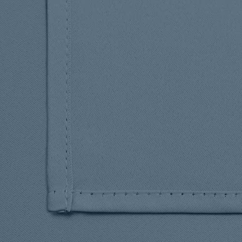 Blackout Curtains 38x90 inch Stone Blue Thermal Drapes (Stone Blue / 38"W x 90"L (Pack of 2))