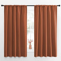 Blackout Curtains and Drapes (Burnt Orange / 52"W x 63"L (Pack of 2))
