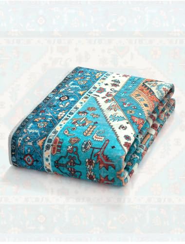2'6"x10' Washable Non Slip Boho Runner Rug for Hallway (Blue/Multi / 2'6" x 10' (Runner))