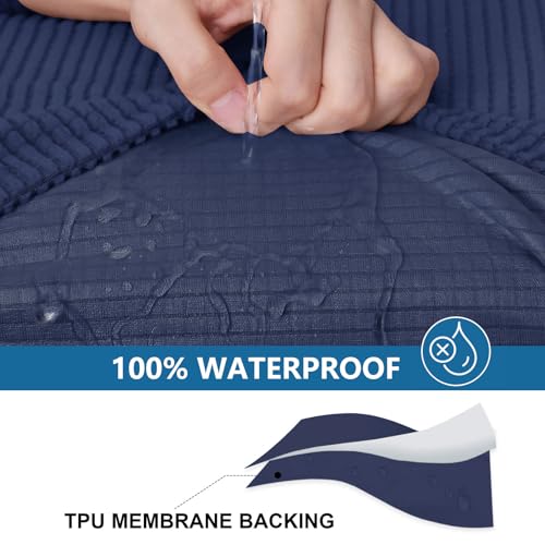 Waterproof Couch Cushion Covers for Pets (Navy / Backrest L)