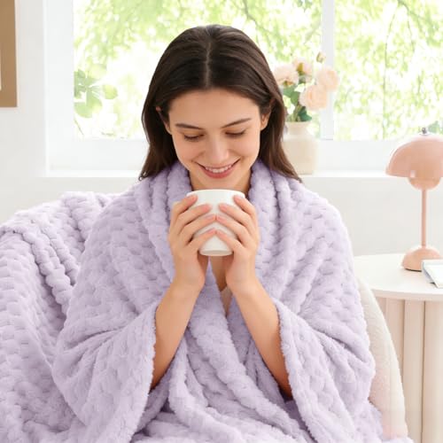 Lavender Throw Blanket for Couch (Lavender Fog / Throw(50"x60"))