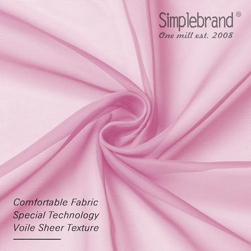 Pink Sheer Curtains 96 Inches Long (Pink / 42"W x 96"L (Pack of 2))