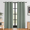 Window Curtain Panels (Greyish Green / 42"W x 80"L (Pack of 2))