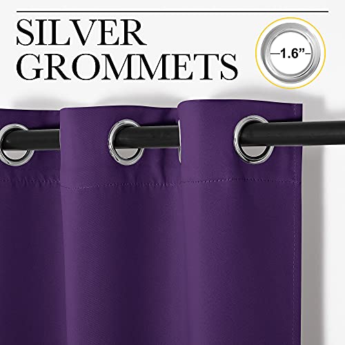 Triple Weave Blackout Curtains (Royal Purple / 42"W x 84"L (Pack of 2))