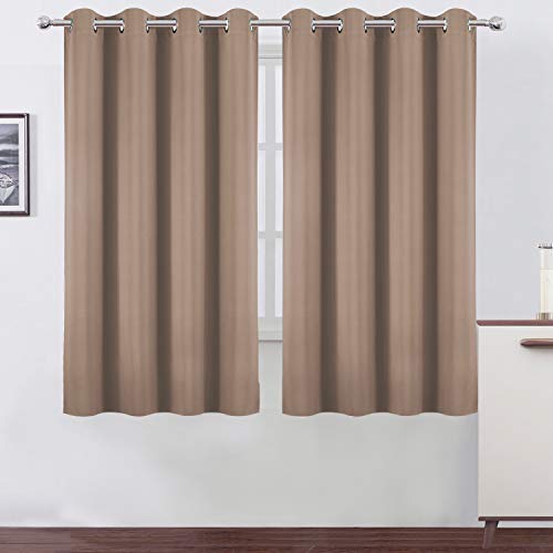 Cappuccino Blackout Curtains 66 x 63 Inch Length (Cappuccino / 66"W x 63"L (Pack of 2))