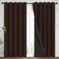 Chocolate Brown Blackout Curtains 96 Inches Long 62" Wide (62"W x 96"L (Pack of 2) / Chocolate Brown)