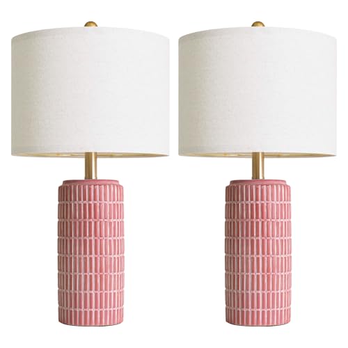 23" Ceramic Table Lamps for Living Room (23'' Medium - Matte Red)