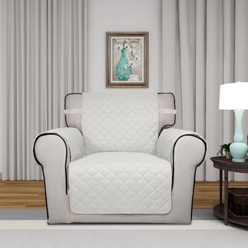 Reversible Quilted Sofa Cover (Small / Ivory/Ivory)