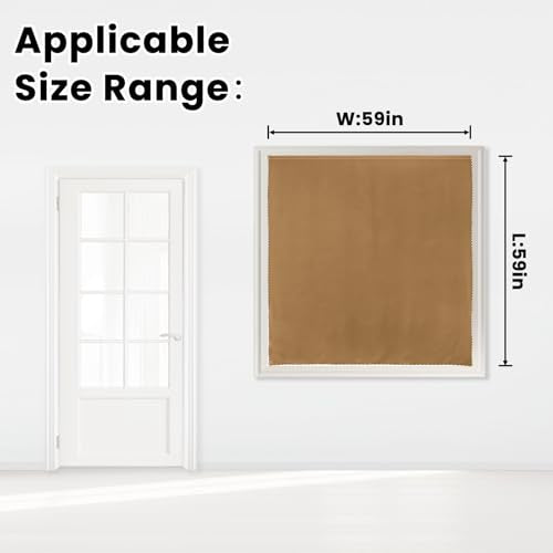 Self Adhesive Curtains (59"W x 59"L (Pack of 1) / Brown)