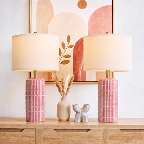 23" Ceramic Table Lamps for Living Room (23'' Medium - Matte Red)