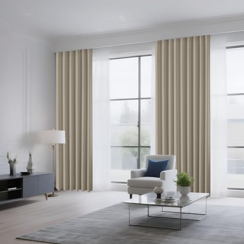 Light Beige Blackout Curtains Customize (Light Beige / Customsize)