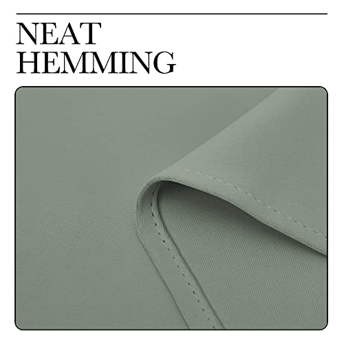 2 Panels Blackout Curtains (Greyish Green / 62"W x 72"L (Pack of 2))