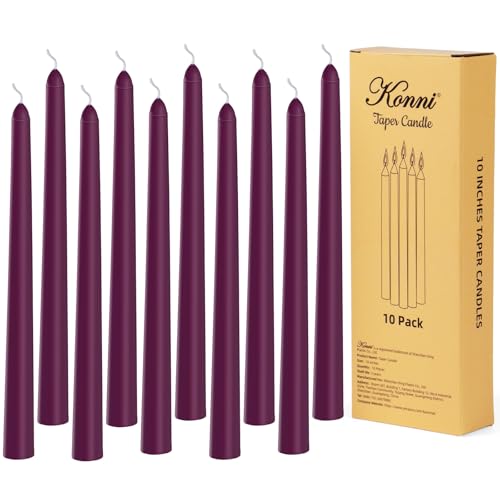 0.87×10 Inch Purple Taper Candles (Purple)