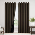 100% Blackout Curtains for Bedroom 84 Inches Long 2 Panels Set (60"W x 84"L (Pack of 2) / Brown)