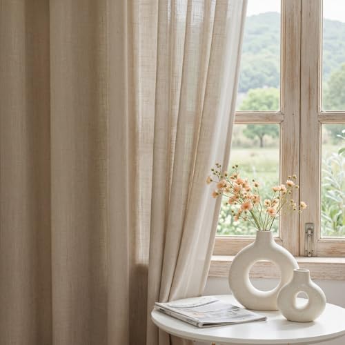 Patio Curtains for Sliding Door 90 inch Length 2 Panels Set (50"W x 90"L (Pack of 2) / Taupe-new)