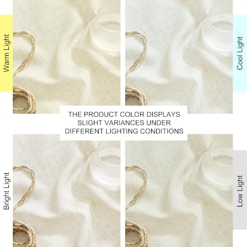 Natural Linen 102 inch Curtains for Bedroom (Natural / 55"W x 102"L (Pack of 2))