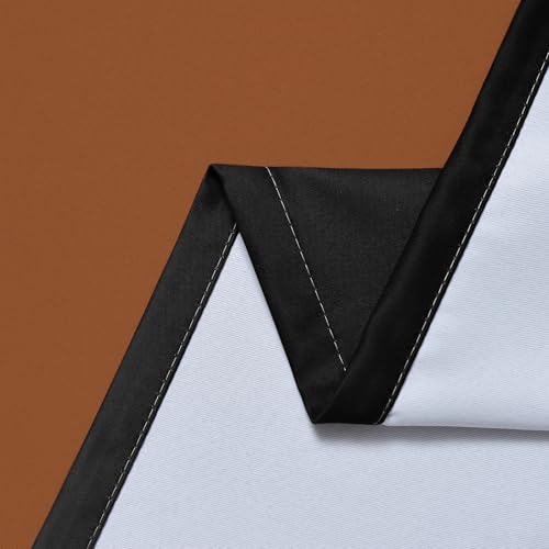 Ombre Burnt Orange and Black Room Darkening Curtains 84 inches (52"W x 84"L (Pack of 2) / Burnt Orange and Black)