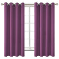 Eggplant Purple Blackout Curtains for Bedroom 63 Inch (Eggplant Purple / 52"W x 63"L (Pack of 2))