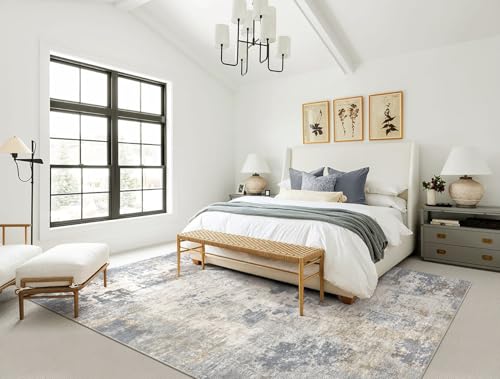 5x8 Area Rug Living Room Rugs (Blue Grey / 5' x 8' (Rectangular))