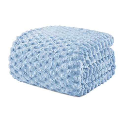 3D Fleece King Size Blanket for Bed (Stone Blue / King ( 90x104 IN ))