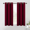 Modern Blackout Curtains Noise Reducing (Wine Red / 42"W x 54"L (Pack of 2))
