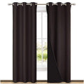 Blackout Curtains 80 inches Long (Brown / 42"W x 80"L (Pack of 2))
