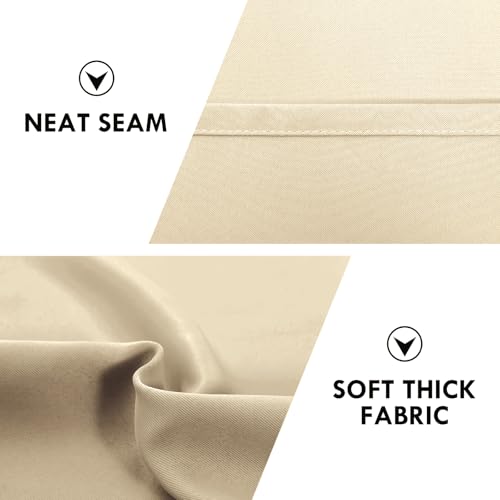 Beige Blackout Curtains for Bedroom (Beige / 42"W x 54"L (Pack of 2))
