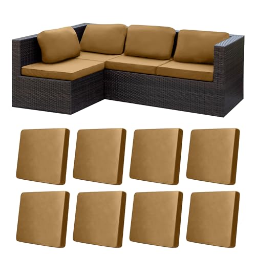 8 Pcs Outdoor Cushion Covers (Camel / 8PCS)
