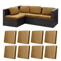 8 Pcs Outdoor Cushion Covers (Camel / 8PCS)