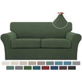 3 Piece Sofa Covers for 2 Cushion Couch Sofa Slipcover Soft Couch Cover for Dogs (Sofa (2 Cushion) / Bronze Green)