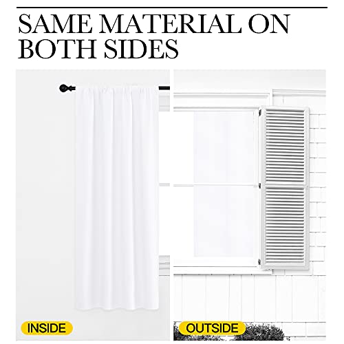 White Curtains (Pure White / 62"W x 63"L (Pack of 2))
