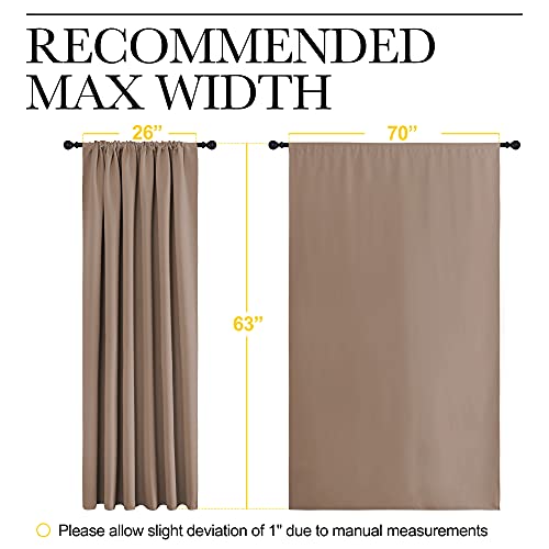 Kids Blackout Curtain Panels (Cappuccino / 70"W x 63"L (Pack of 2))