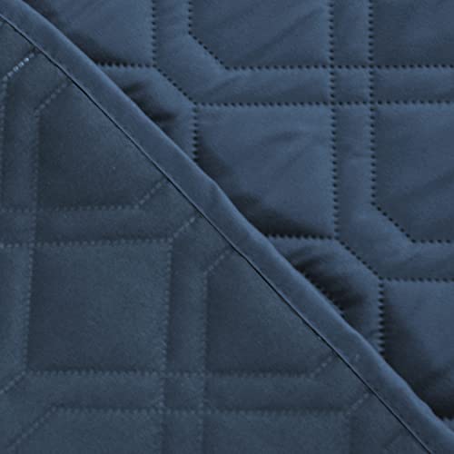 Waterproof Blanket Reversible Dog Bed Cover Pet Blanket for Furniture Bed Couch Sofa (82x82 Inch (Pack of 1) / Navyblue)