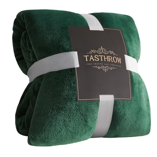 Large Flannel Fleece Throw Blanket (50"x70" / Darkgreen)