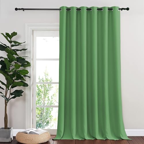 Blackout Room Divider Curtains for Sliding Glass Doors 102 Inches Long 1 Panel (Froest Green / 80"W x 102"L (Pack of 1))