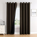 100% Blackout Curtains for Bedroom 102 Inches Long 2 Panels Set (52"W x 102"L (Pack of 2) / Brown)