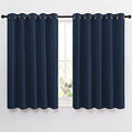 Blackout Curtains and Drapes for Kitchen (Navy / 66"W x 54"L (Pack of 2))