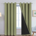 Sage Blackout Curtains 90 Inches Long for Bedroom 52" Wide 2 Panel (52"W x 90"L (Pack of 2) / Sage Green)
