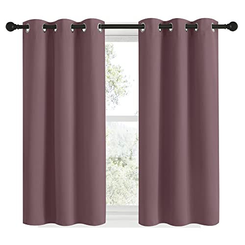 Dry Rose Blackout Shack Curtains Noise Reducing (Dry Rose / 34"W x 48"L (Pack of 2))